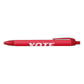 Stylo Noir Votez la typographie moderne rouge et blanche (Haut)