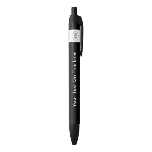 Stylo Noir Votre Modèle de logo en bloc promotionnel (Bas (Vertical))