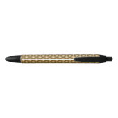 Stylo Noir Votre nom ou vos initiales sur Gold Abstrait (Dos)