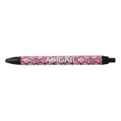 Stylo Noir Votre nom ou vos initiales sur la conception de cr (Devant)