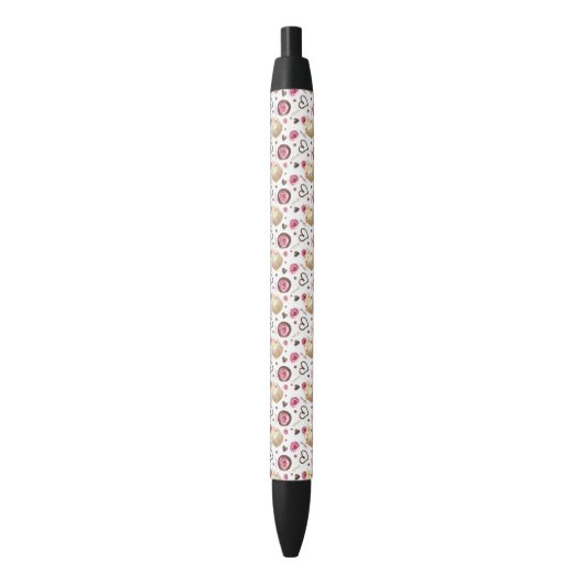 Stylo Noir Watercolor cupcakes (devant Vertical)