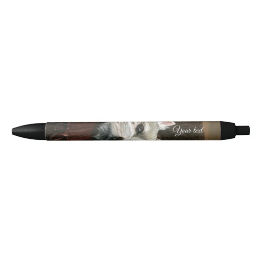 Stylo Noir Westie sur canapé (Devant)