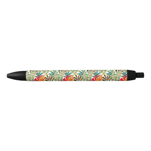 Stylo Noir Wild Tropical Palm Leaves (Devant)