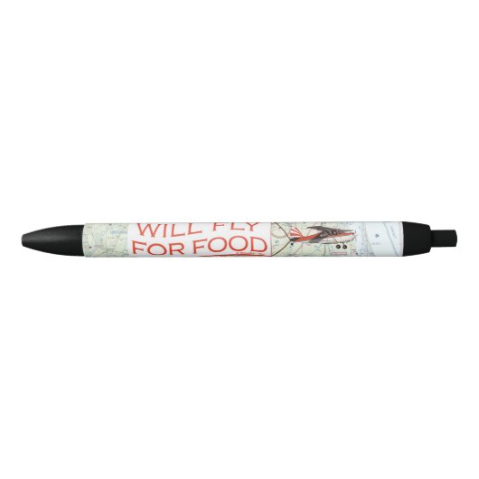 Stylo Noir Will Fly for Food Pen (encre noire) (Devant)