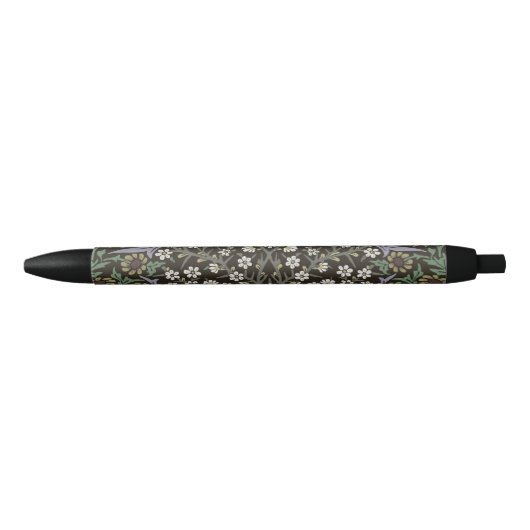 Stylo Noir William Morris Blackthorn Tapestry Floral (Devant)