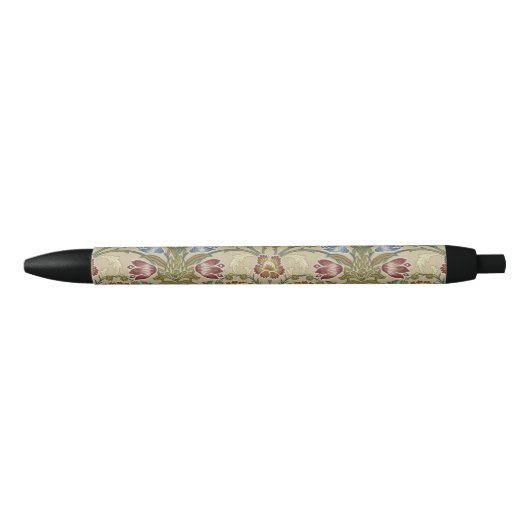 Stylo Noir William Morris Brocade Motif de fond d'écran flora (Devant)