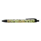 Stylo Noir William Morris Chèvrefeuille Fleurs Vertes (Haut)
