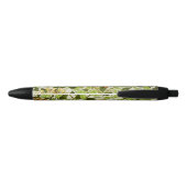 Stylo Noir William Morris Chèvrefeuille Fleurs Vertes (Dos)