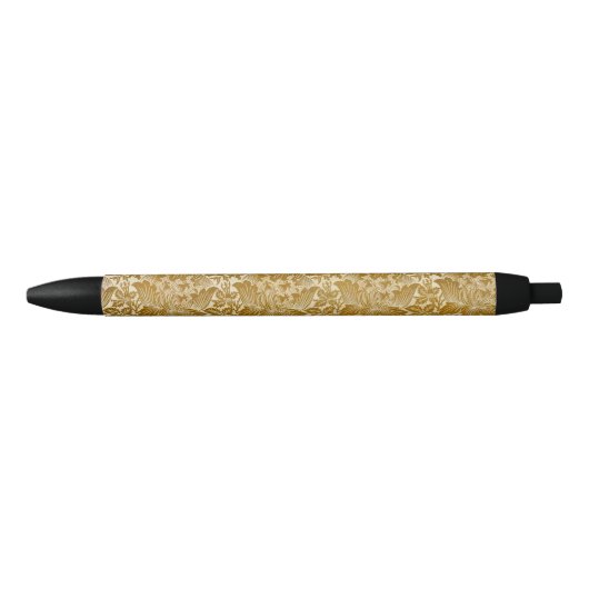 Stylo Noir William Morris Rose & chardon Floral Golden (Devant)
