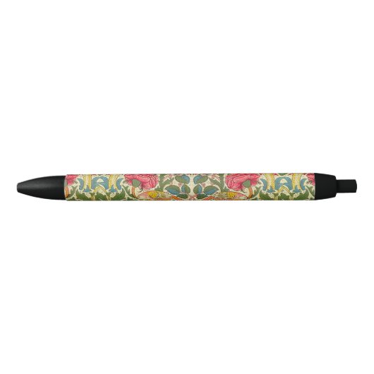 Stylo Noir William Morris Rose Floral Chintz rose (Devant)