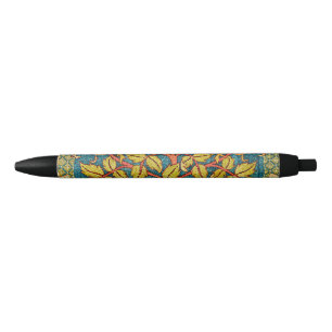 Stylo Noir William Morris Rose Wreath : Arts et Métiers class