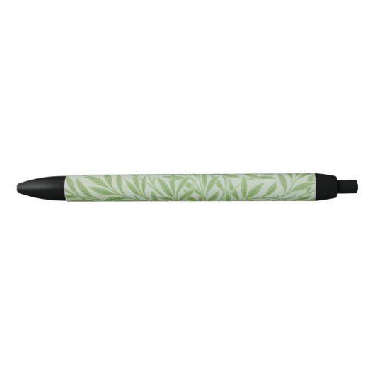 Stylo Noir William Morris Saule Fleur Classique Vert (Devant)