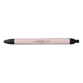 Stylo Noir Wonderfully Made Christian Pen – Psalm 139:14 (Devant)