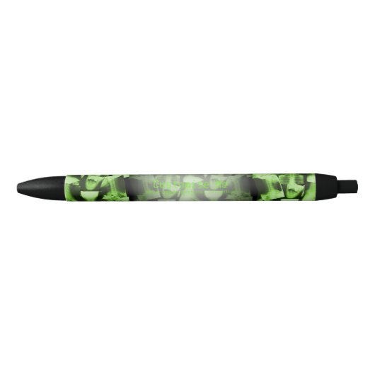 Stylo Noir X-Rayed - Vert radioactif (Devant)