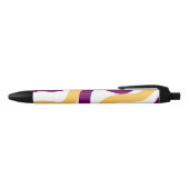 Stylo Noir Yellow marron red curvy lines wavy pattern design  (Haut)