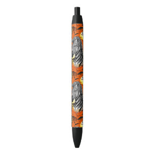 Stylo Noir Zebra African Savanna Wild Animal