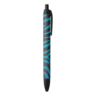 Stylo Noir Zebra Black et Blue Print