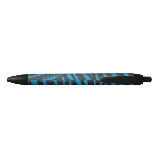 Stylo Noir Zebra Black et Blue Print (Dos)