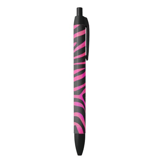 Stylo Noir Zebra noir et rose chaud (Bas (Vertical))