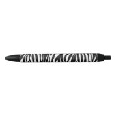 Stylo Noir Zebra Print, Zebra Stripes, Noir Et Blanc (Devant)