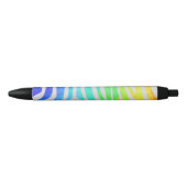 Stylo Noir Zebra Rainbow et White Print (Devant)