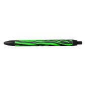 Stylo Noir Zèbre de vert de chaux (Devant)