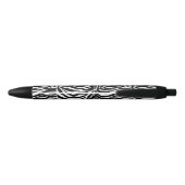 Stylo Noir Zèbre noir et blanc modelé (Dos)