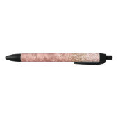 Stylo Noir Zèbre rose chic pour imprimer Glitz (Bas)