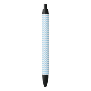 Stylo Noir Zigzag bleu, Chevron bleu, Motif géométrique