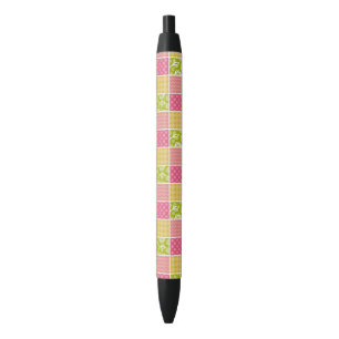 Stylo Noir Zigzag, Chevron, Pois, En vichy, Patchwork