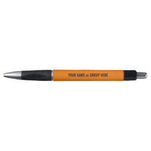 Stylo Nom de groupe personnalisé et texte Orange promoti