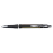 Stylo Nom de l'entreprise, Gold Orange Text, sur Black, (Dos)