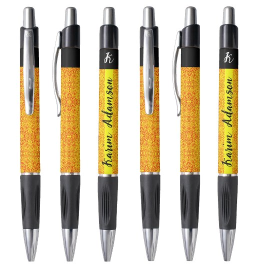 Stylo Nom de monogramme en or moderne, luxe abordable