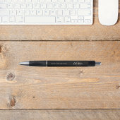 Stylo Nom de monogramme personnalisé en script doré sur 