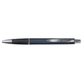 Stylo Nom de monogramme simple moderne bleu marine noir  (Dos)