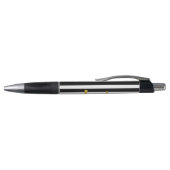 Stylo Nom de script en faux or élégant rayures noires et (Haut)