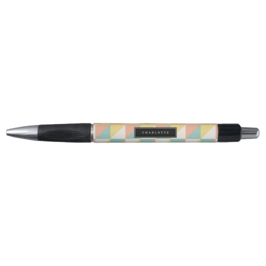 Stylo Nom du Motif triangle Abstrait géométrique coloré (Devant)