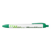 Stylo - Nom et Initiale à l'avant en vert (Haut)