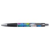 Stylo Nom personnalisé mignon couleur bleu aquarelle (Dos)