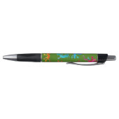 Stylo Nom personnalisé mignon gecko vert éco nature (Bas)