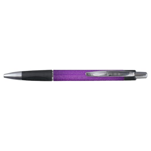 Stylo Nom personnalisé Parties scintillant violet (Dos)