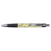 Stylo Notes de musique fantaisie jaune (Dos)