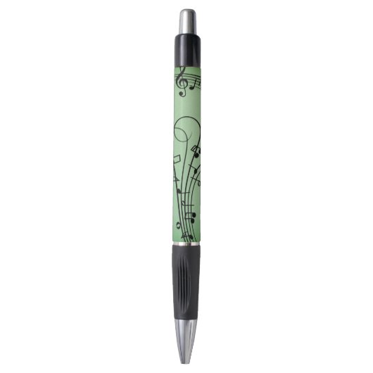 Stylo Notes Fantaisie Conception Musicale Verte (Devant (Vertical))