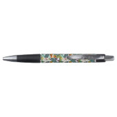 Stylo Oiseau et motif de fleur exotique (Dos)