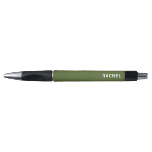 Stylo Olive foncé Vert simple moderne (Devant)