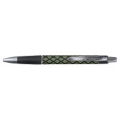 Stylo Olive green and black diamond pattern (Dos)