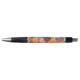 Stylo Orange Bourgogne automne Aquarelle automne Floral