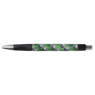 Stylo Ours de panda à Santa Hat sur Vert