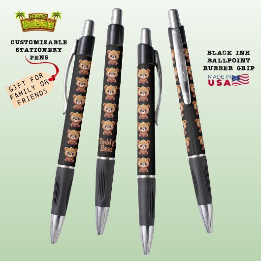 Stylo Ours en peluche, faune sauvage mignonne Bois Anima