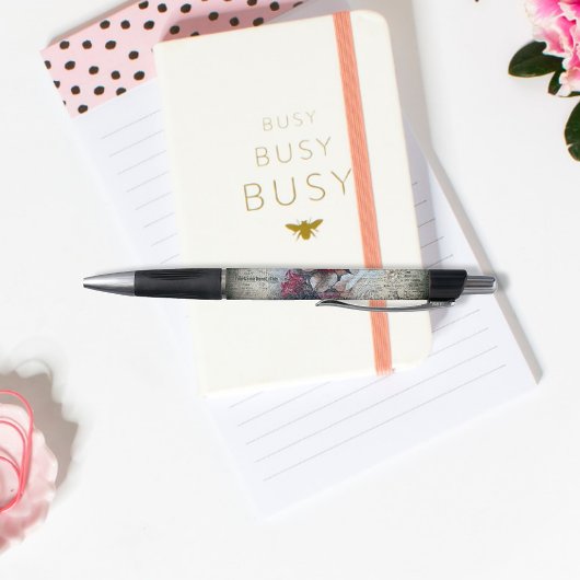 Stylo Outil d'écriture Ephémère de Rose Rouge Victorienn